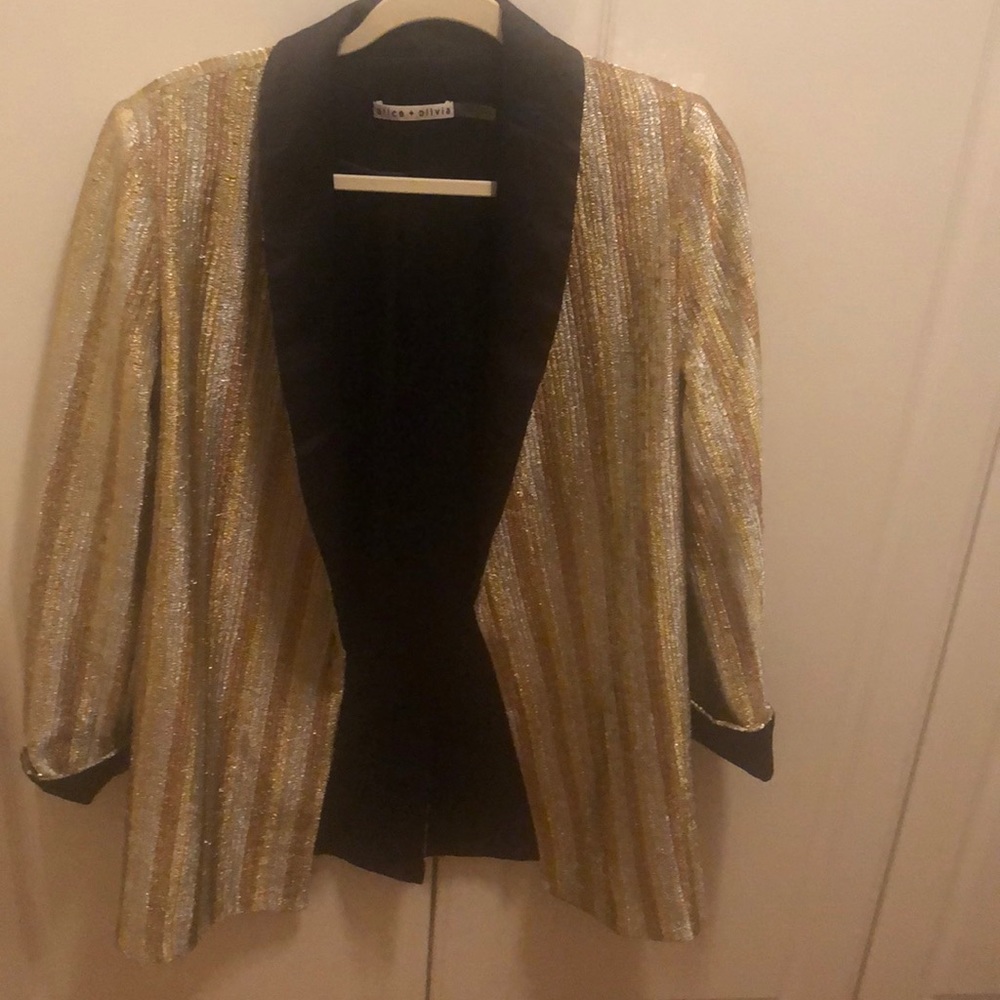 Alice and Olivia beaded tux jacket